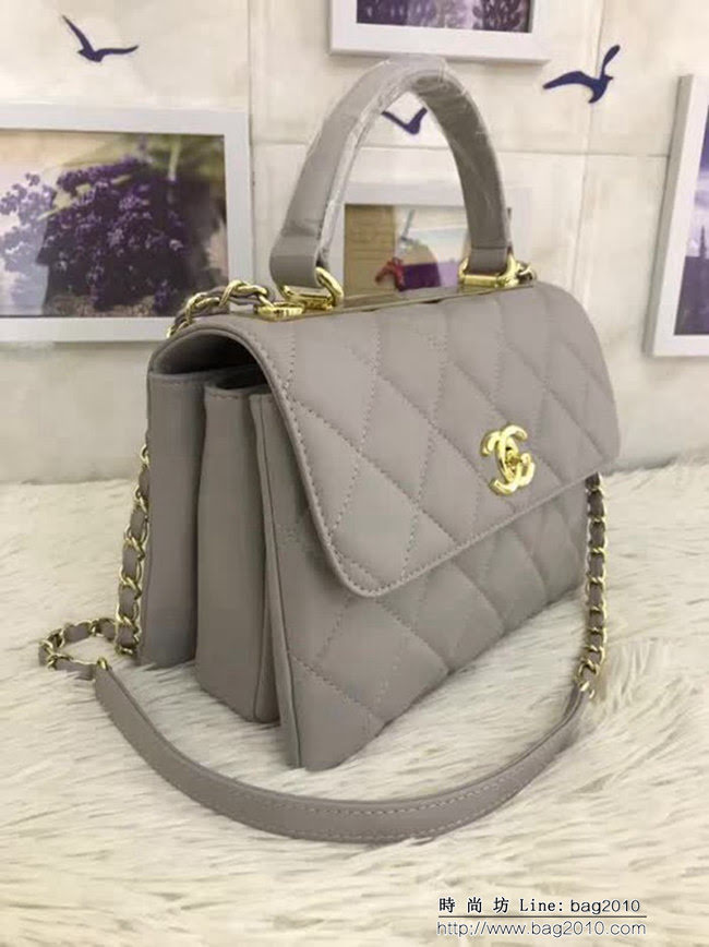 香奈兒CHANEL 92236 2018秋冬小羊皮手提肩背斜背鏈條包 DSC1069